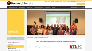 TK20 | College of Education | Rowan University