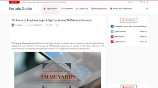TM Menards Employee Login & Sign Up: Access TM Menards Account