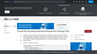 jsp - Tomcat Not Accepting Username/Password for Manager GUI ...