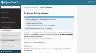 Setting up Tomcat Manager — OpenGeo Suite 4.5 User Manual