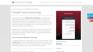 TonyBet Casino Android App - TonyBet Mobile Casino