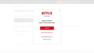 Netflix says 'Too many login attempts. (-56)' - Netflix Help Center