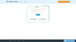 Log In - Website Toolbox