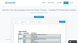 Accessories Chart for Older Copiers - Toshiba FYI Portal Form ...