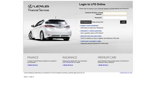 Lexus Financial Services | LFS Login