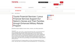 Toyota Financial Services / Lexus Financial Services Support Our ...