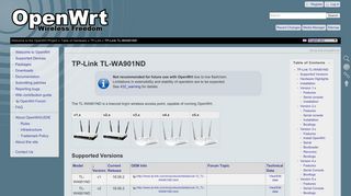 OpenWrt Project: TP-Link TL-WA901ND