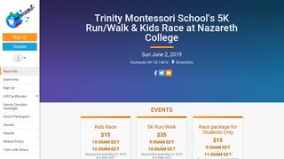 Trinity Montessori School's 5K Run/Walk & Kids Race at Nazareth ...