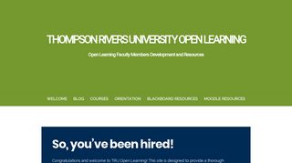 Getting Started as an OLFM – Thompson Rivers University Open ...