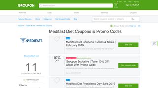 Medifast Diet Coupons, Promo Codes & Deals 2019 - Groupon