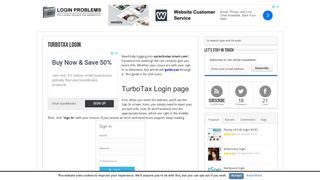 TurboTax Login - Login Problems
