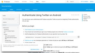 Authenticate Using Twitter on Android | Firebase