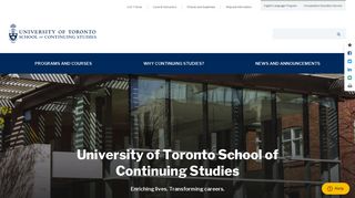School of Continuing Studies - University of Toronto