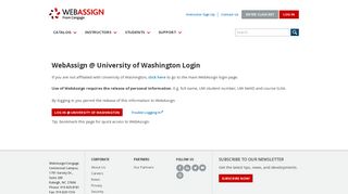 WebAssign @ University of Washington Login - WebAssign - LOG IN