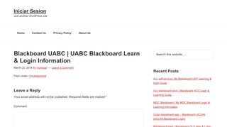 Blackboard UABC | UABC Blackboard Learn ... - inboundcycles