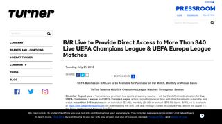 B/R Live to Provide Direct Access to More Than 340 Live UEFA ...