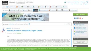 Horizon with UEM Login Times |VMware Communities