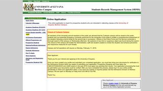 Berbice Campus: University of Guyana - Prospective Student Login