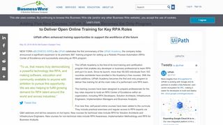 Adding Five New Courses, UiPath Academy ... - Business Wire