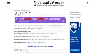 ULTA Application, Jobs & Careers Online - Job-Applications.com