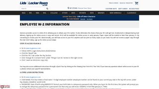 employee w-2 information - Lids.com
