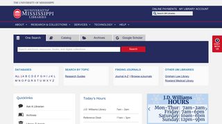 The University of Mississippi Libraries | The University of Mississippi ...