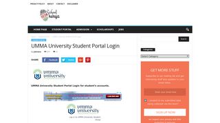UMMA University Student Portal Login - Schoolkenya