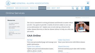 Online Services | UNC General Alumni Association