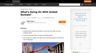What's Going On With United Rentals? - United Rentals, Inc. (NYSE ...