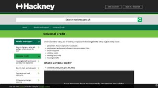 Universal Credit | Hackney Council