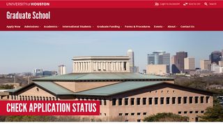 Admission Status - University of Houston