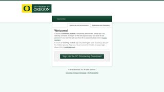 Sign In - University of Oregon Scholarships