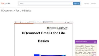 UQconnect + for Life Basics - PDF - DocPlayer.net