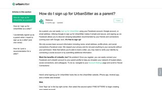 How do I sign up for UrbanSitter as a parent? – Parent and Babysitter ...