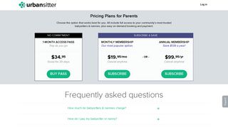 Pricing for Parents - UrbanSitter