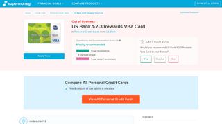 US Bank 1-2-3 Rewards Visa Card Reviews - Personal Credit Cards ...