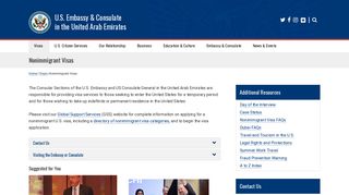 Nonimmigrant Visas | U.S. Embassy & Consulate in the United Arab ...