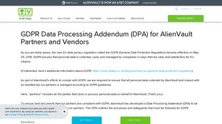 Vendor DPA | AlienVault