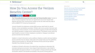 How Do You Access the Verizon Benefits Center? | Reference.com