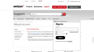 Pay Your Bill Online - Small Business Customer Service | Verizon