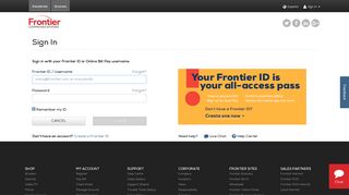 Sign Into Your Frontier account | Frontier.com