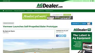 Vermeer Launches Self-Propelled Baler Prototype | AgDealer