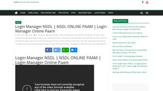Login Manager NSDL | NSDL ONLINE PAAM ... - sharif Digital Point