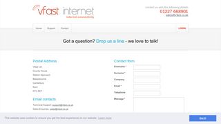 Contact - Vfast Internet