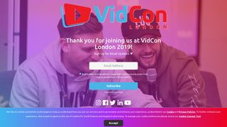 VidCon London, UK | 14-17 February 2019