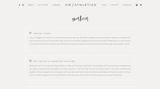 FAQs - Vie Athletics : Vie Athletics