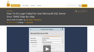 How To Fix Login Failed for User Microsoft SQL Server Error 18456 ...