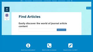 Find Articles | Library | Vancouver Island University - VIU Library