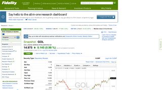 GOL | Stock Snapshot - Fidelity