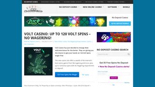 Volt Casino: Up To 120 Volt Spins - No Wagering! - New No Deposit ...